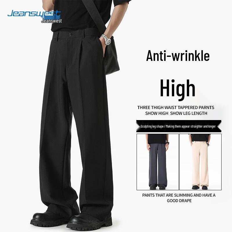 Jeanswest Men s Spring/Summer Loose Straight Casual Trousers 3XL