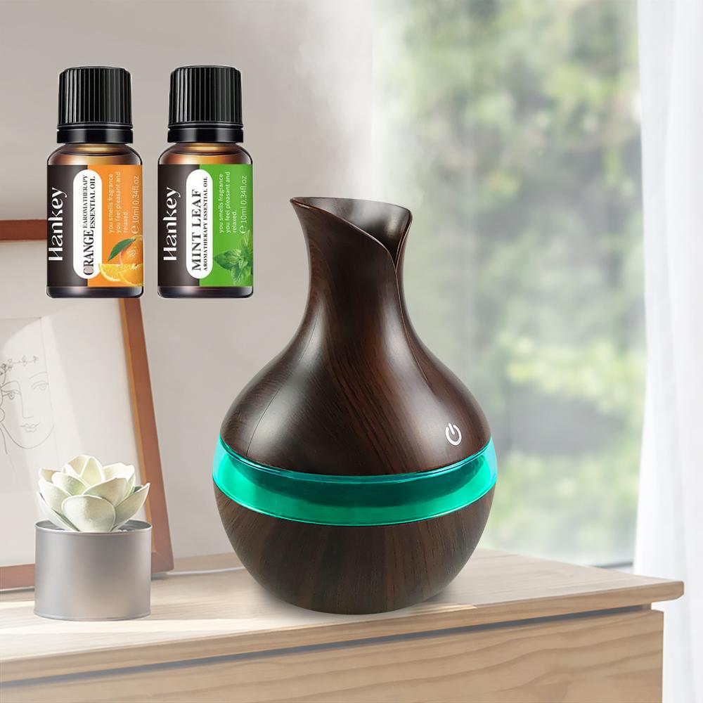 

Diffuser For Home 300ml USB Humidifier Essential Oil Diffuser Perfect for Home Office Yoga (Includes 2 Soothing Oils) 300ML
