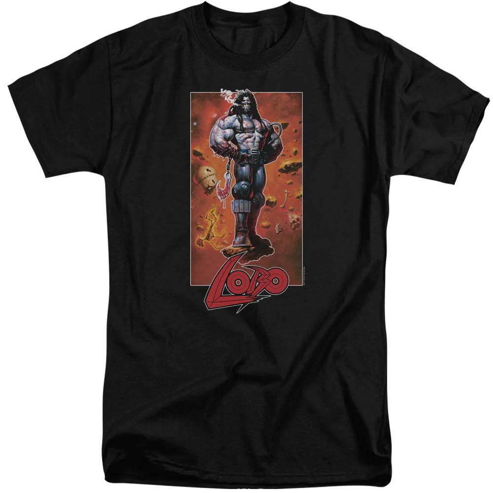

Justice League Lobo Pose Mens Tall T Shirt Black S