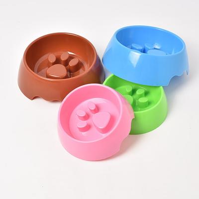 Pet Slow Feeder Bowl Plastic Dog Food Bowl Slow Feeding Cat Bowl Anti-Choking Feeding Bowl for Dogs Cats Healthy Eating
