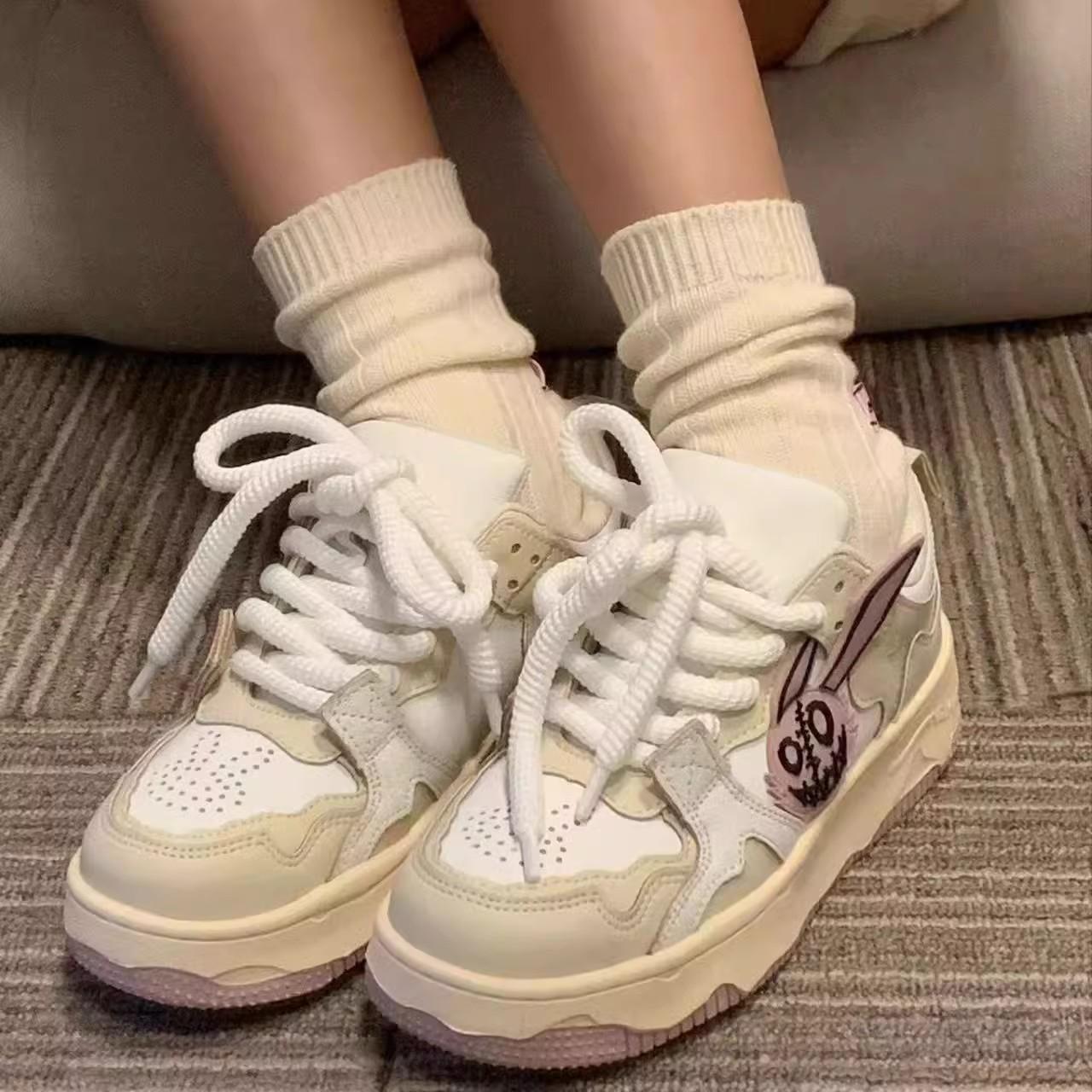 

Оригинальные нишевые граффити старые ретро кеды женские ins интернет-знаменитость плоские повседневные уличные фото пара спортивная обувь детская 40 абрикосовый