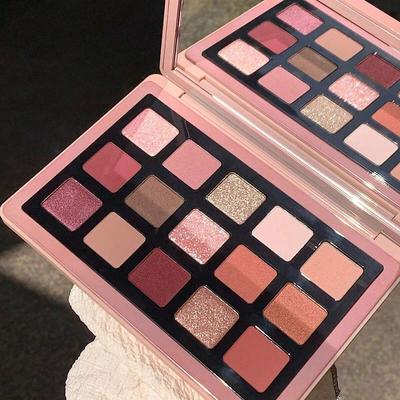 15-Color Eyeshadow Palette, Matte Shimmer Long-Lasting Eye Shadow With Mirror Eyeshadow Eye Makeup