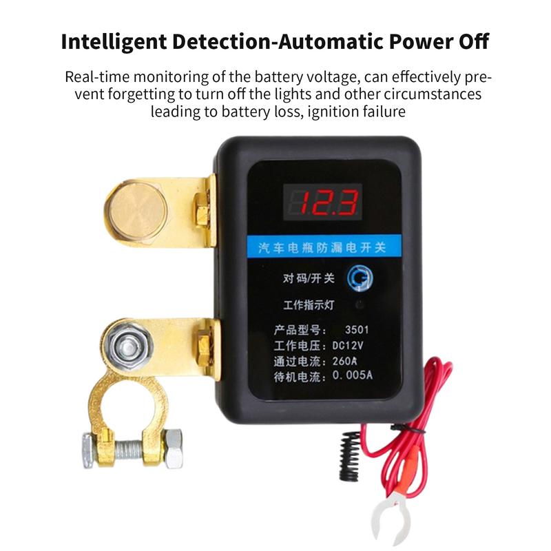 Car Battery Leak Protection 12V Auto Battery Cut Off Auto Battery Shut Off Intelligent Battery Relay Effectively Prevent Leakage