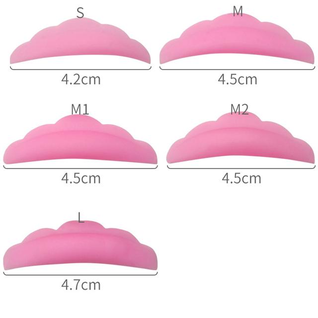 

5 пар силиконовых подушечек для ресниц, аксессуары для наращивания ресниц, 3D аппликатор для завивки ресниц, инструменты розовый