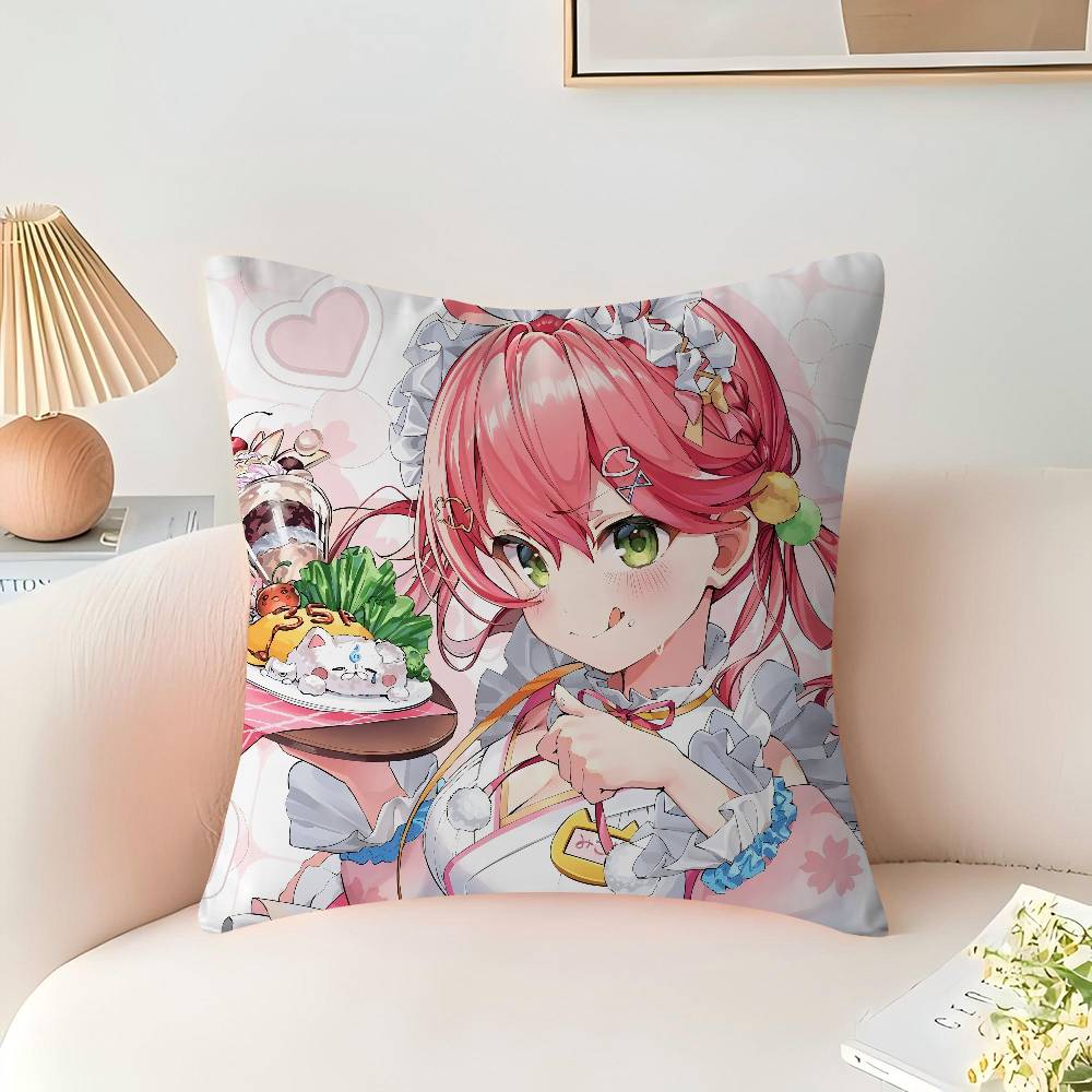 Sakura Miko Povlak na polštář kreslený Dárek Povlak na polštář Ložnice Domov Pohovka Židle Sedák Dekor povlak na polštář