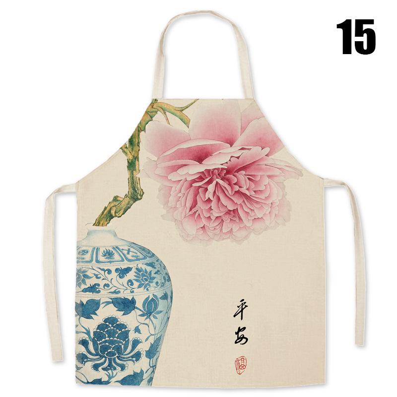 Chinese Style Retro Apron Chinese Traditional Thin Cooking Waist Apron Kitchen Restaurant Cooking Pinafore Work Clothes