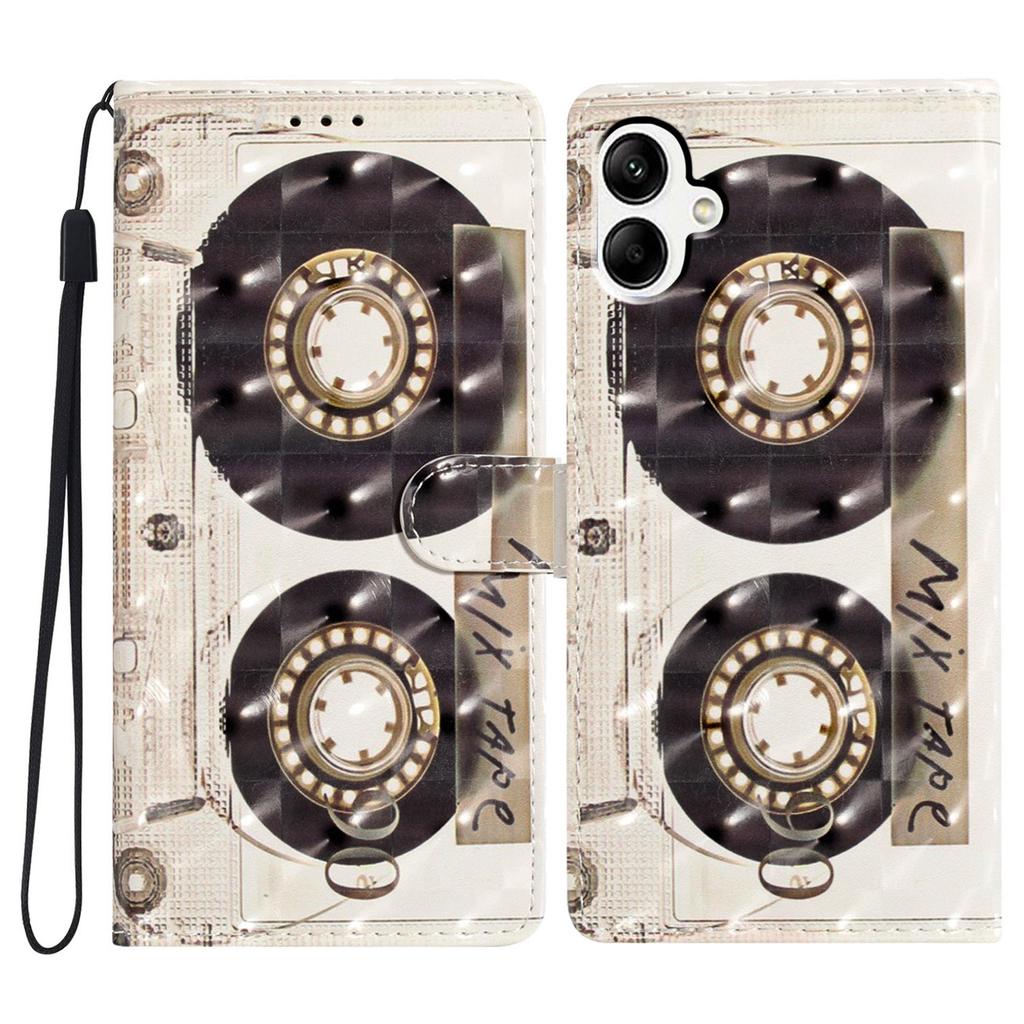 Für Samsung Galaxy A06 4G Hülle PU-Leder 3D-Muster Druck Brieftasche Handyhülle