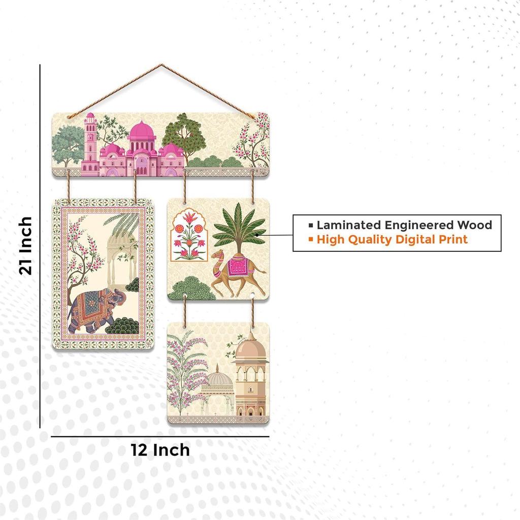 Artvibes Royal Fort And Rides Moder Art Decorative Wall Art MDF Wooden Wall Hanger for Home |