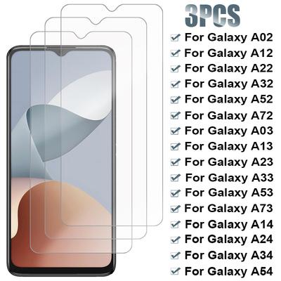 3PCS Tempered Glass for Samsung Galaxy A03S A13 A23 A33 A53 A73 5G Screen Protector for Samsung A54 A34 A14 A04 A12 A22 A32 A52S