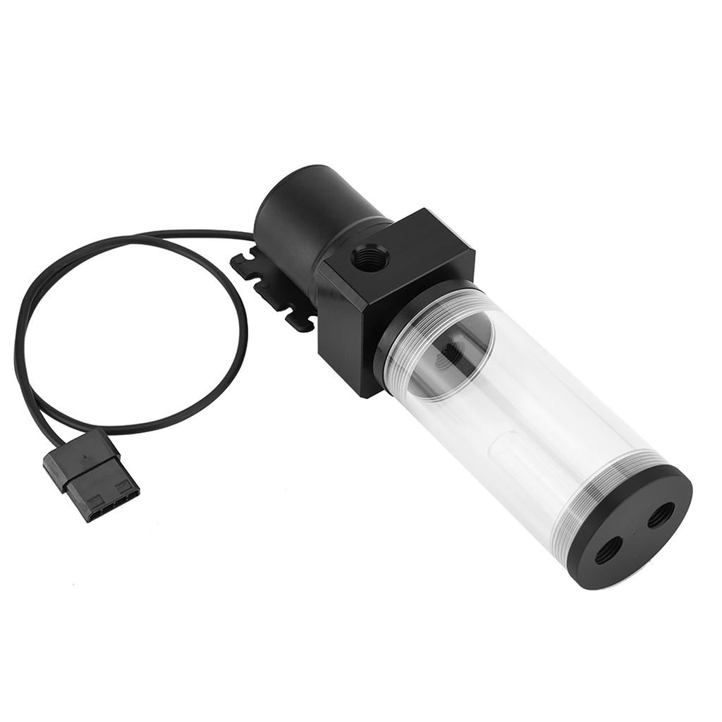 Acrylic Computer DIY Water Cooling Tank Cylinder Reservoir 19W Pump G1 4