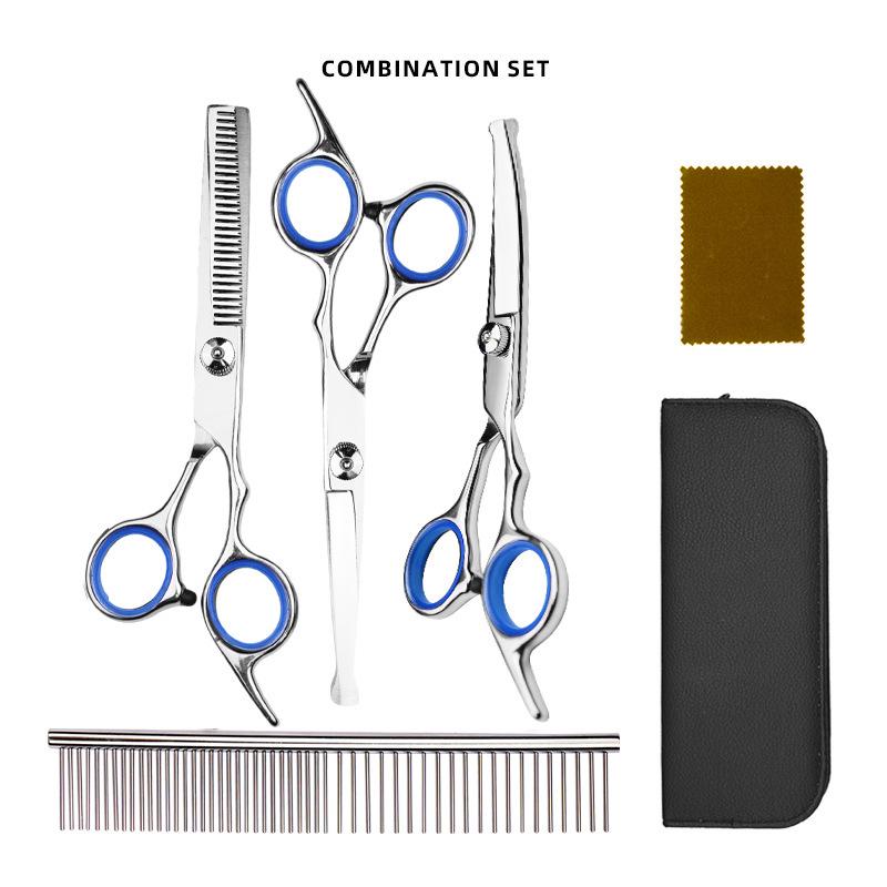 Professional Stainless Steel Pet Grooming Scissors - Safe and Anti-Scratch for Cats and Dogs