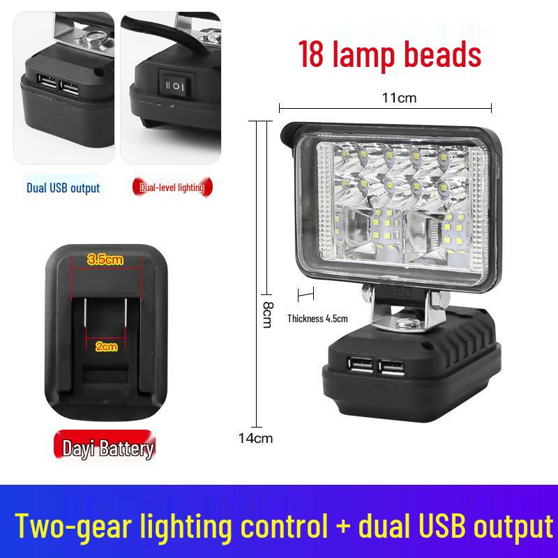 Makita-Compatible High Brightness LED Work Lamp