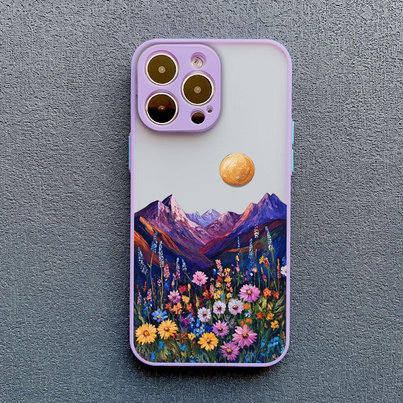 INS Intermountain Daisy Floral Print Phone Case for iPhone 17 16 15 14 Pro Max Plus 13 12 Mini 11 Pro Max XR XS X Back Cover