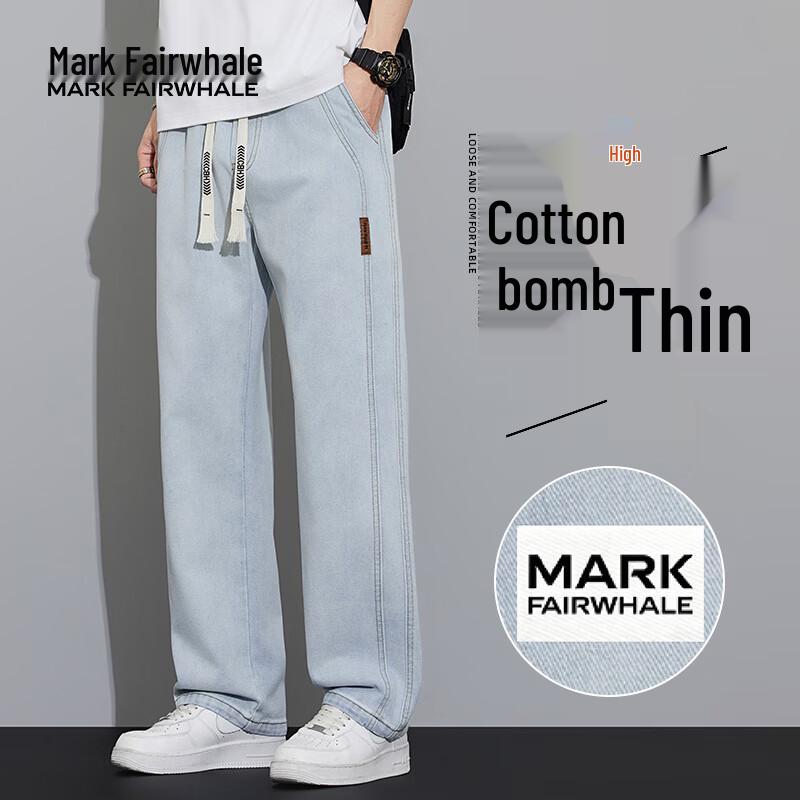 Мужские летние тонкие хлопковые эластичные прямые джинсы MARK FAIRWHALE XL