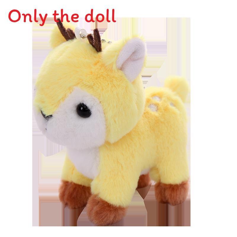 Cute Cartoon Sika Deer Mini Plush Toy Pendant For Gift And Decoration Bag