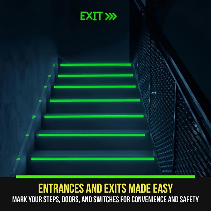Glow-In-The-Dark Tape Adhesive Tape for Night Visibility Safety Warning Tape for Security and Home Decor
