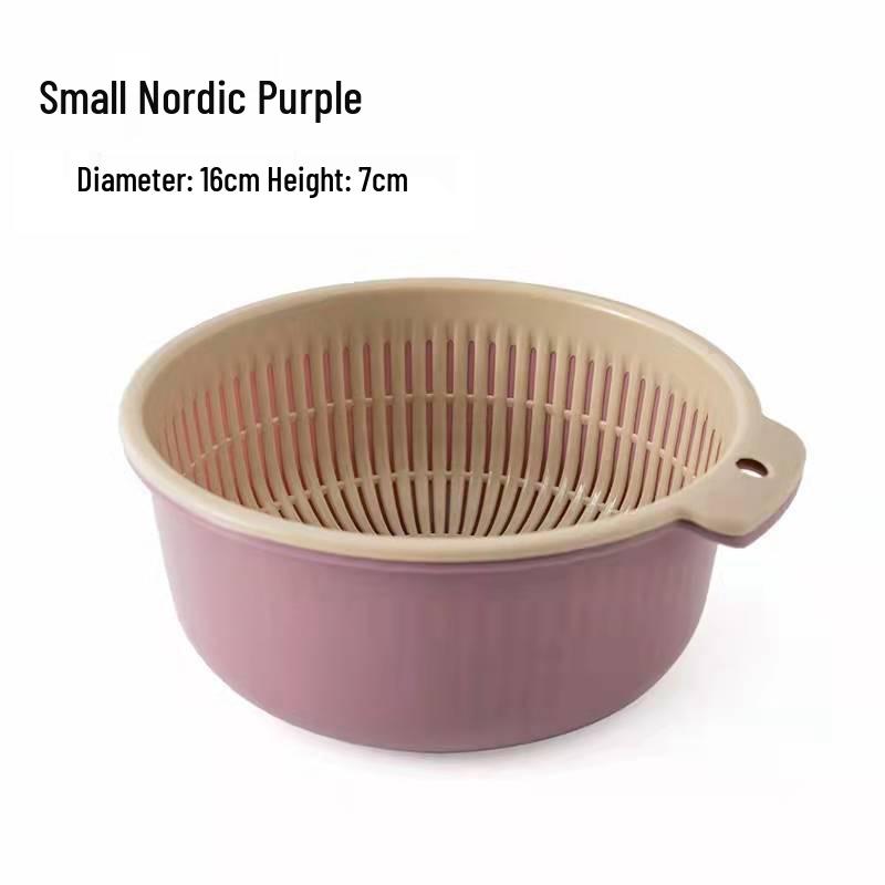 Zwei-Schichten-Gemüsewaschkorb: Dickes, hohles Siebdesign für Küchenspülen - Ideal zum Waschen von Brokkoli und Muscheln.