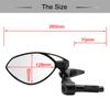1 Pair Motorcycle Rearview Mirrors With Handguard 2-in-1 Handlebar Reversing Mirror Universal