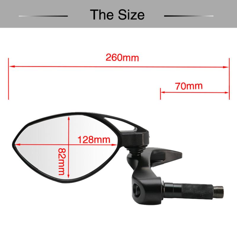 1 Pair Motorcycle Rearview Mirrors With Handguard 2-in-1 Handlebar Reversing Mirror Universal