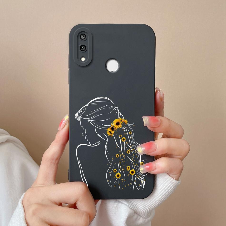 For Huawei Y9 Prime 2019 Phone Case Full Protection Cover For Huawei Y9S Y9A Cute Cartoon Liquid Silicone Anti Drop Bumper Coque