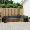 Outdoor Sofa Set 5 Pcs Natural and Anthracite