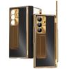 For Samsung Galaxy Z Fold7 5G Case Kickstand Dual Hinge Aluminum Alloy Phone Cover with Tempered Glass Front Film/Stylus