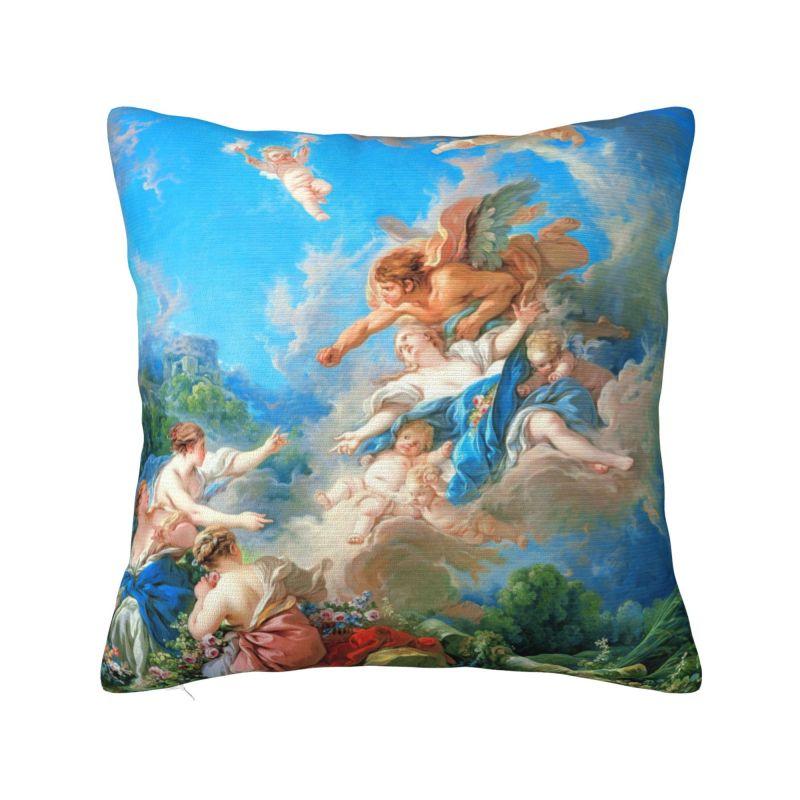 Custom Vintage Rose Victorian Angel Pillow Covers Home Decoration Luxury Cushion Cover Square Pillowcase