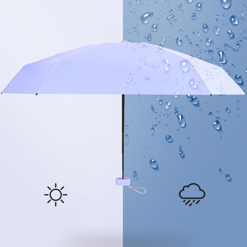 Mini Regenschirm Sonne Regen Taschen Reise Regenschirm UV-Schutz Vinyl Faltbarer Regenschirm Sonnenschirm Taschenschirm Kapsel