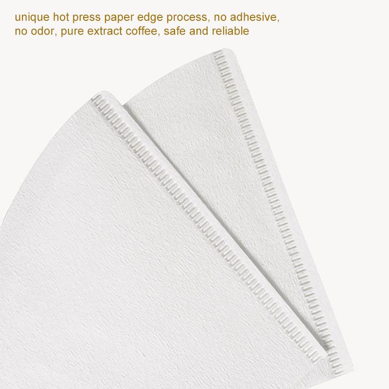 TIMEMORE Coffee Filter Paper 50pcs Pour Over Coffee Paper Filters Home V-Shaped Filter Paper Work With Cone Coffee Dripper