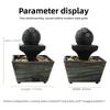 Battery/Plugged in Water Fountain Circulating Water Flow Waterfall Decoration  Office Ornaments