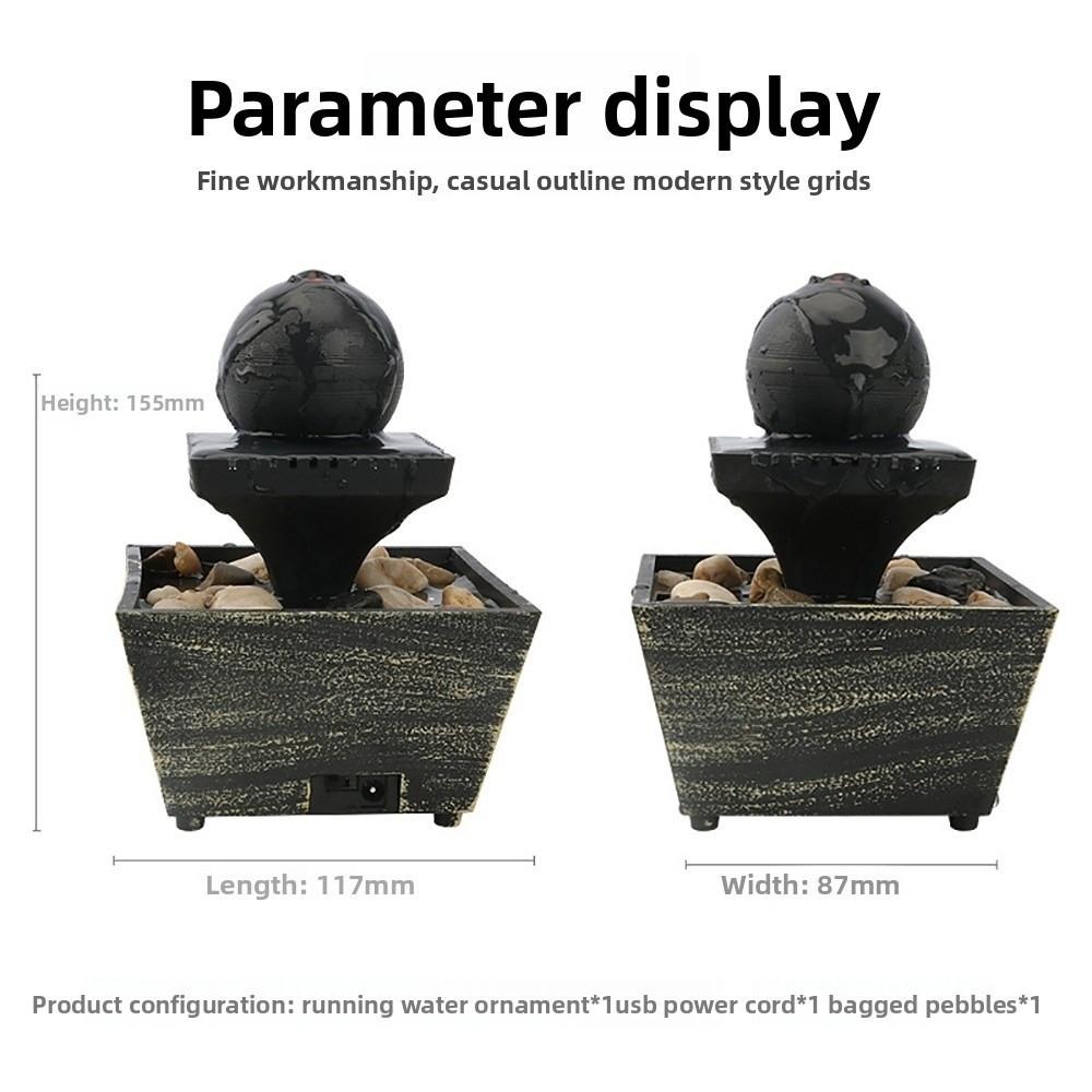 Battery/Plugged in Water Fountain Circulating Water Flow Waterfall Decoration  Office Ornaments