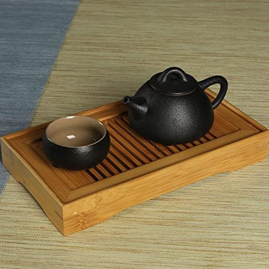 Chinese Tea Tray, Water-retaining Type, Tea Utensils, Tea Set, Tea Tray, Tea Stand, Cafe Coaster, Tea, Bamboo, Rectangular, Tea Tray, Tea Stand,
