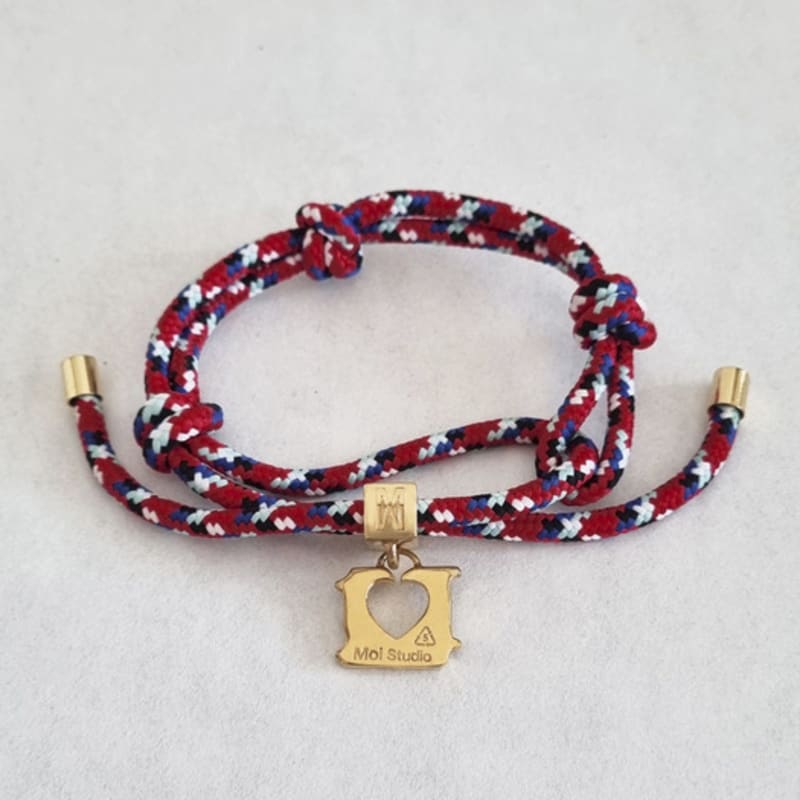 MOI Studio Bread Clip Cham Red Knot Bracelet