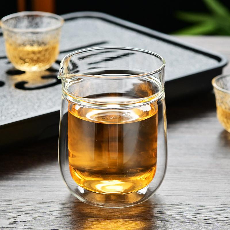 Szklanka w stylu japońskim z podwójną ścianką, żaroodporna, przezroczysta, do herbaty Kung Fu, domowy zaparzacz do herbaty, naczynie do herbaty, naczynie do ceremonii herbaty, nowe