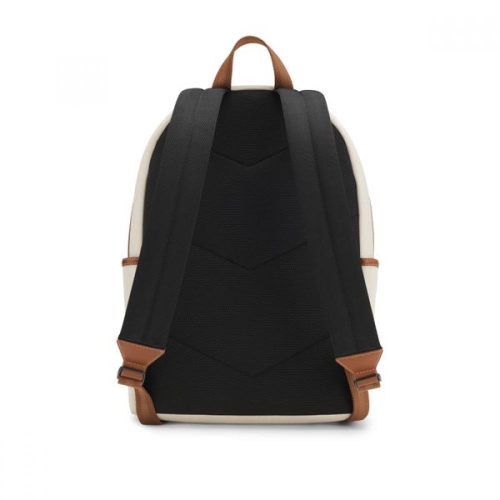 Boss Logo Lettering Canvas Backpack Light Grey  50558359054 