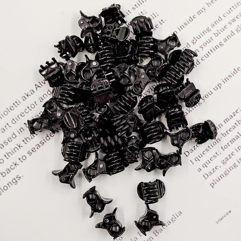 1,5 cm Schwarze Mini-Haarklammer: Vielseitiges DIY Haaraccessoire für feines Haar