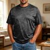 Men's Big Size Comfortable Breathable Casual Loose Fit T-Shirt Soft Fabric Crew Neck Short Sleeve Top for Everyday Wear