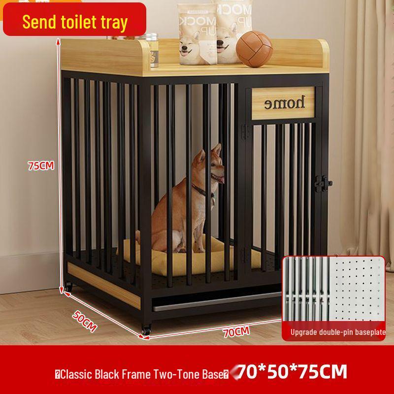 Indoor Large Dog Kennel with Toilet Separation, Thickened Bedroom Pet Cage