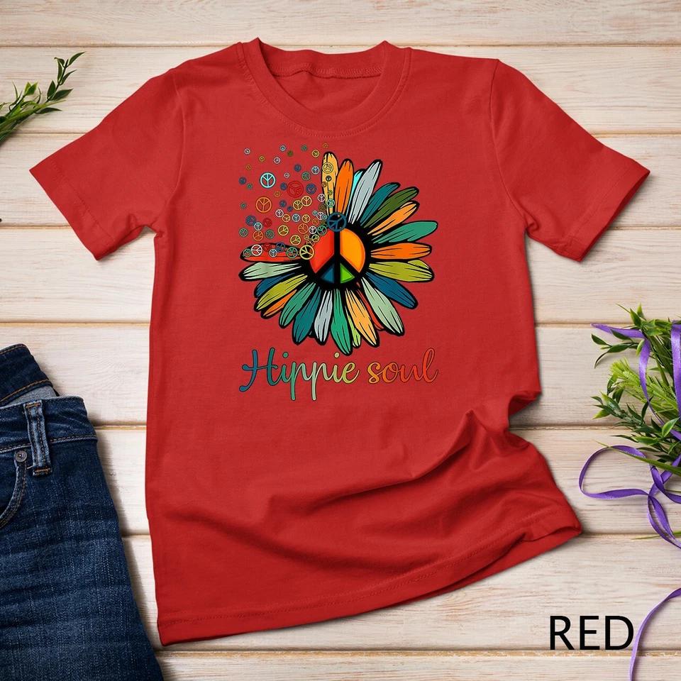 Daisy Peace Sign Hippie Soul Tshirt Flower Lovers Gifts T-Shirt Unisex T-shirt 9 S