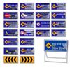 Reflective Construction Ahead Sign with Speed Limit & Traffic Indicators