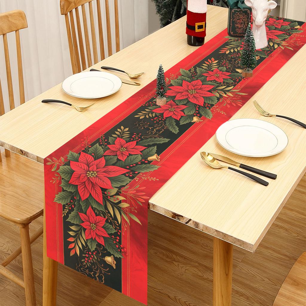 Christmas Table Runner Merry Christmas Decorations for Home 2025 Xmas Table Flag Cover Navidad Natal New Year Tablecloth 2026