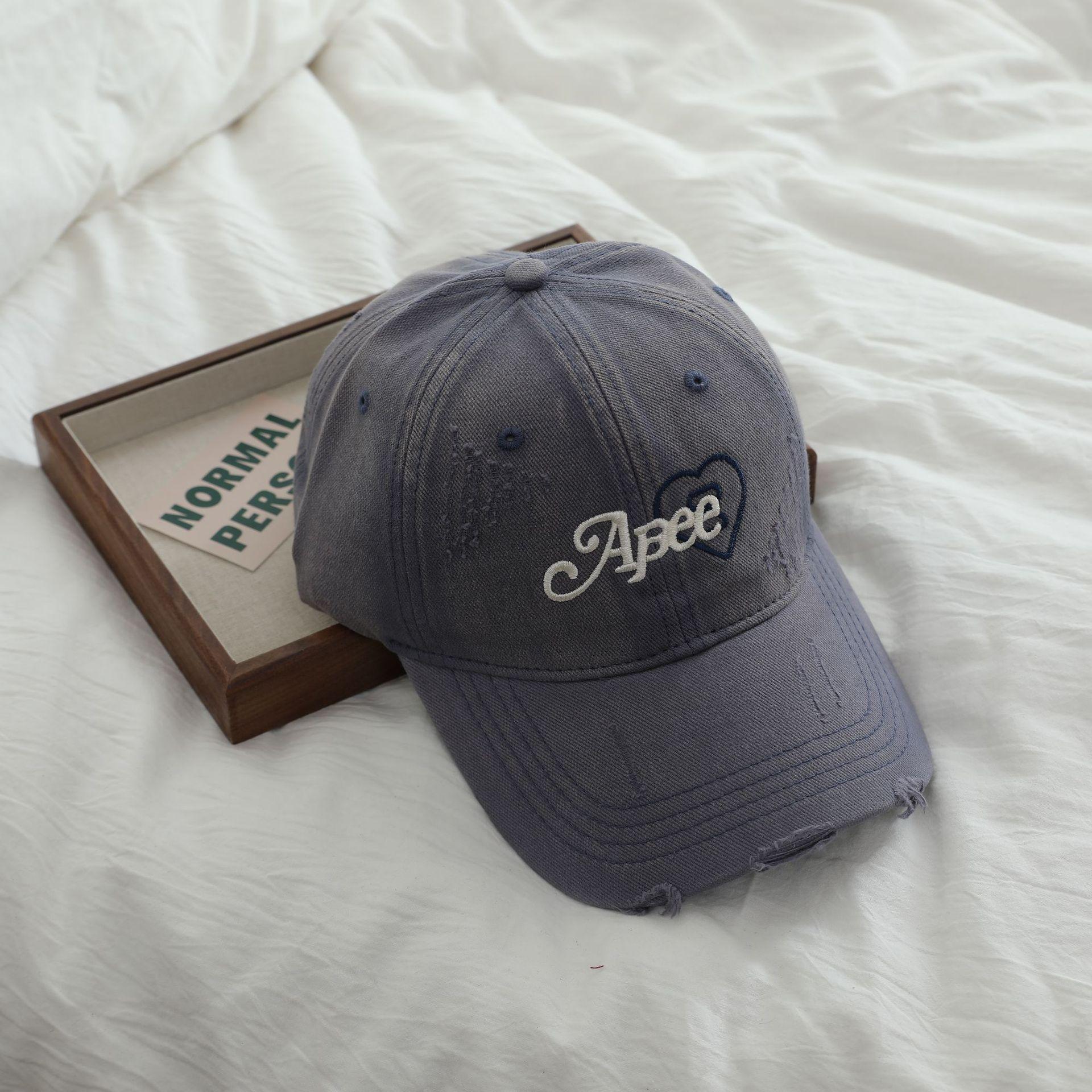 

Уличная весенняя новая бейсболка с вышитыми буквами, универсальная детская модная повседневная кепка с солнцезащитным козырьком, мужская M（56-58cm）