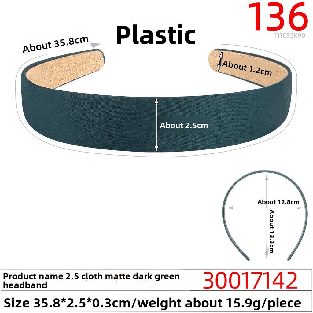 Buntes Satin Haarband mit breiter Krempe Retro Handgefertigte Haarnadel Einfaches Damen Taschentuch Stirnband