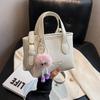 Mini Bolsa Balde Feminina Couro Sintético Macio Bolsa Transversal de Mão Com Bolso Interno com Zíper