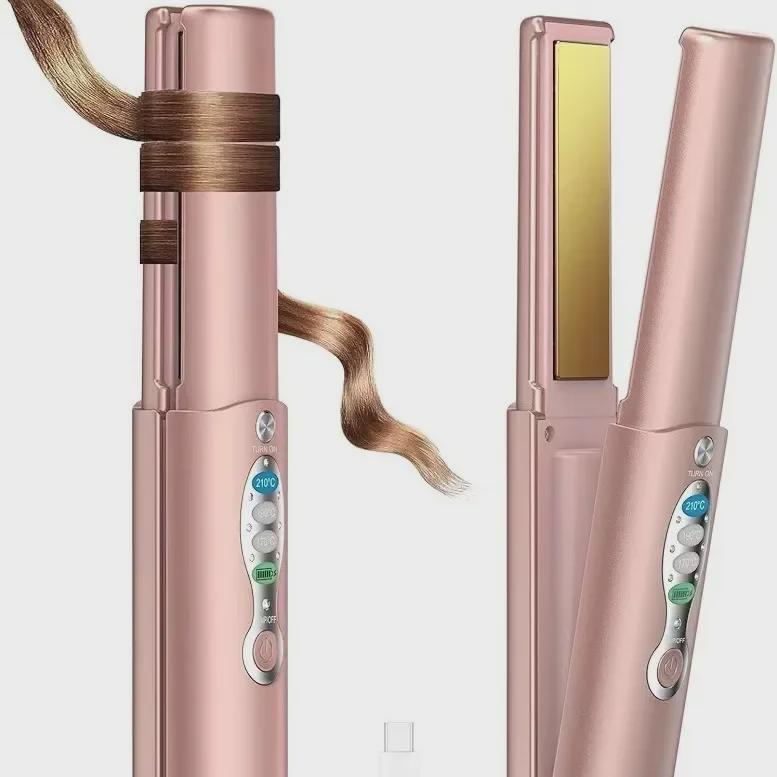 Fast-Heating Ionic Hair Straightener and Curler: Damage-Free Dual-Use Styling Tool