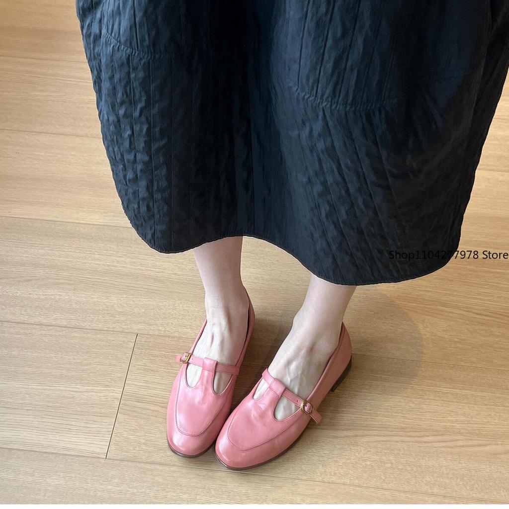 Fashion Women's Flats Loafers Shoes Casual Sneakers Shallow Mary Jane Shoes 2025 Summer New Sandals Walking Leather Zapatillas De Mujer
