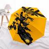 1pc Bumblebee Transformer Automatic Folding Umbrella - Compact 8-Rib Design, Durable Plastic & Iron, Daily Use Z1230050