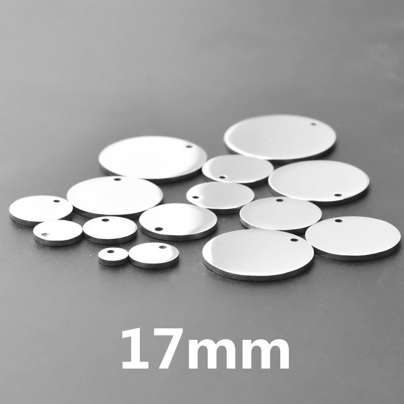 10pcs Round Blank Tag Charm Stainless Steel Pendant Charms For Jewelry Making DIY Supplies Material Silver Color 6-30mm Findings