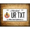 Personalized Maryland Millers Island License Plate 6x12 Inch Custom Text Auto Tag