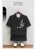Boys' Chinese Style Summer Suit: Short Sleeve Embroidered Set for Weddings